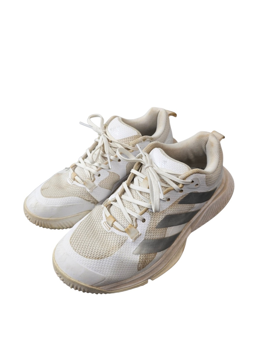 Adidas Womens Court Team Bounce 2.0 Volleyball Shoes White Silver Size 7.5 - Picture 3 of 6